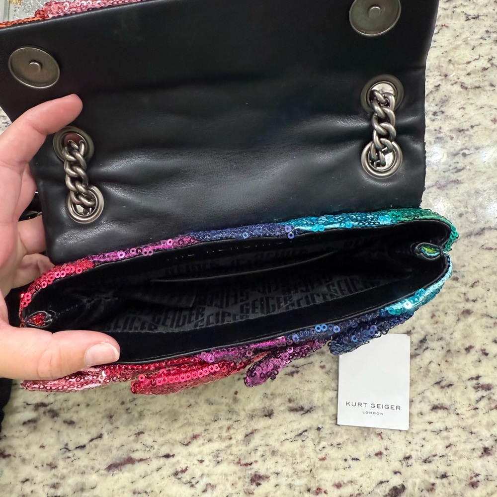 Kurt Geiger Multicolor Sequin Shoulder Bag - Picture 4 of 5